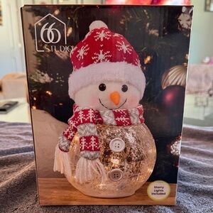 Studio Snowman with Red and White Accents Home Decor New in box